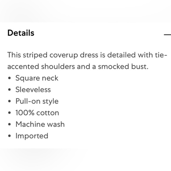 Tanya Taylor Swim NWT Leandra Smocked Striped Cover Up Dress Women’s 1X - Picture 11 of 11